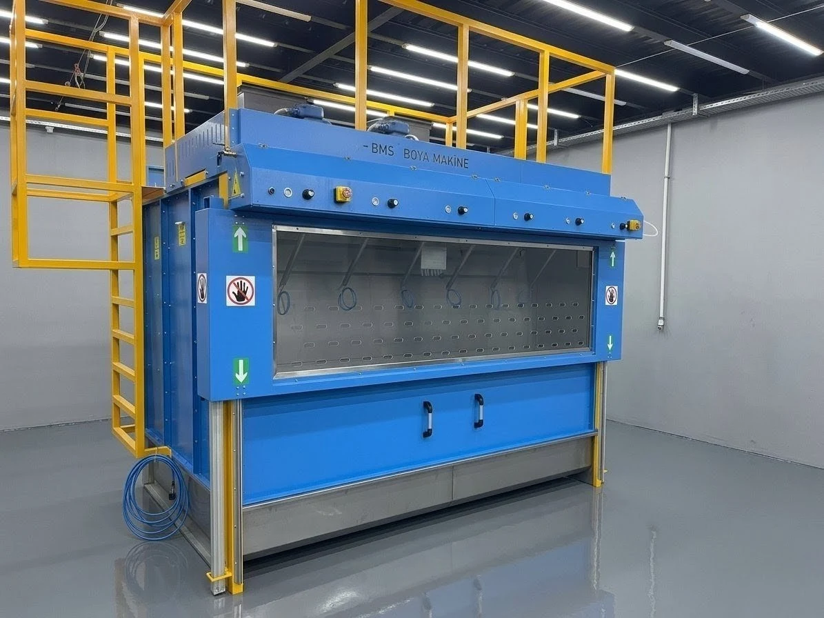 Silicone coating booth and silicon coating line