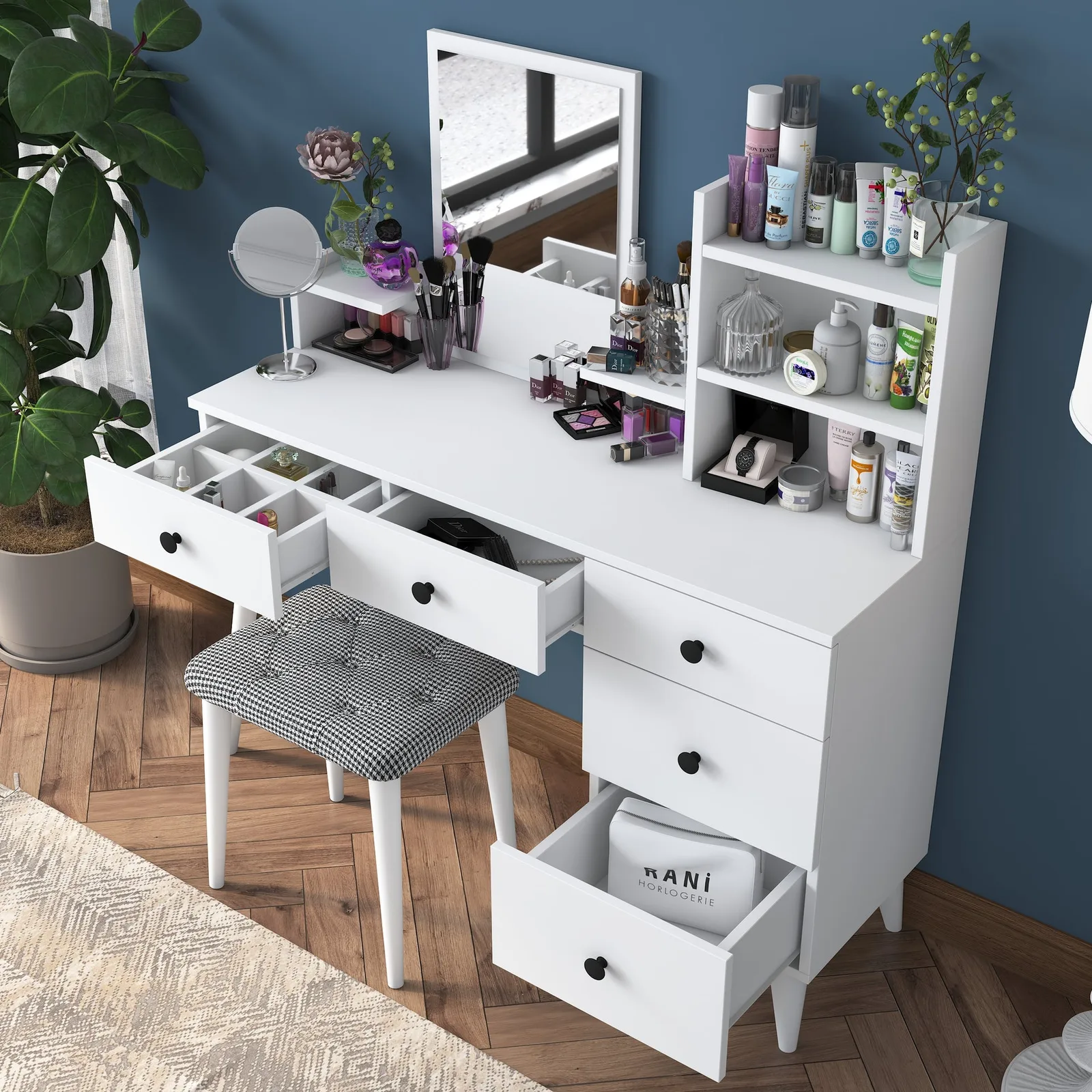 Vanity table with pouf Rani BJ101