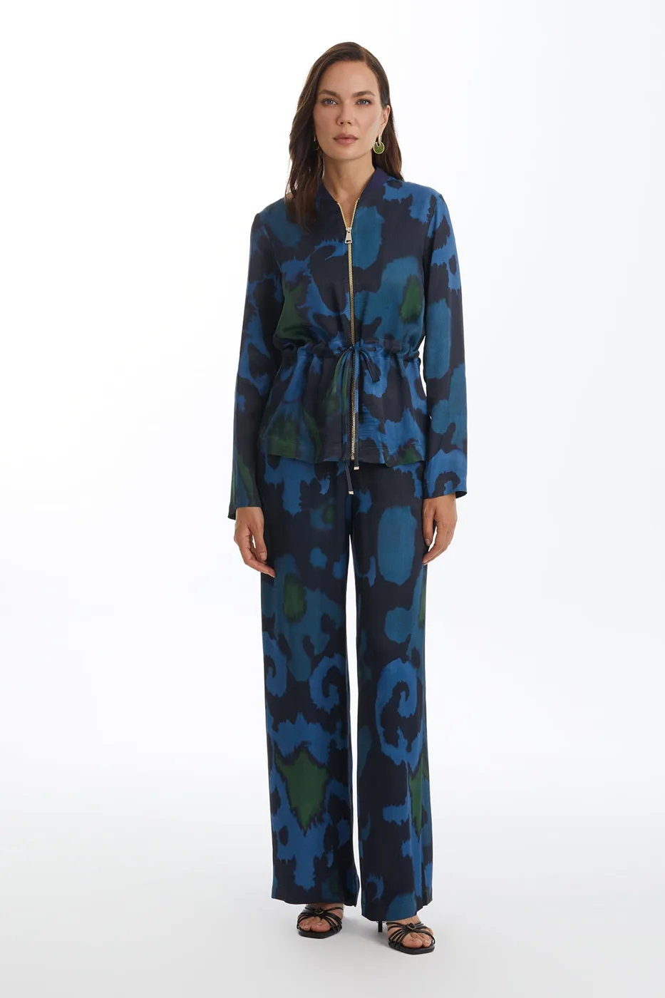 Patterned Two-Piece Set With Adjustable Drawstring