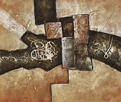 Altin Tonlarinda Modern Soyut Kabartmali Tablo canvas wall art