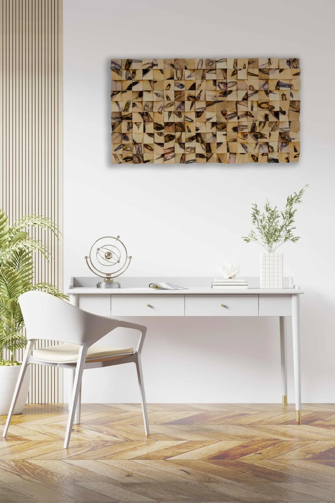 Budak mosaic wood wall art
