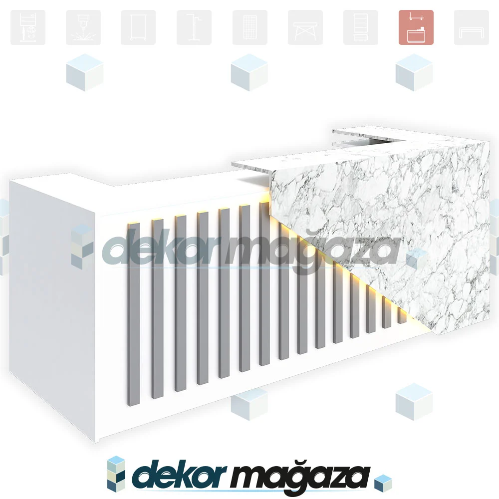 كاونتر محاسبة Dekor Magaza CAS 6 بشرائح عمودية