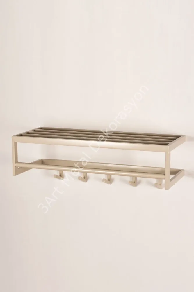 Decorative Iron Wall Coat Rack Shelf