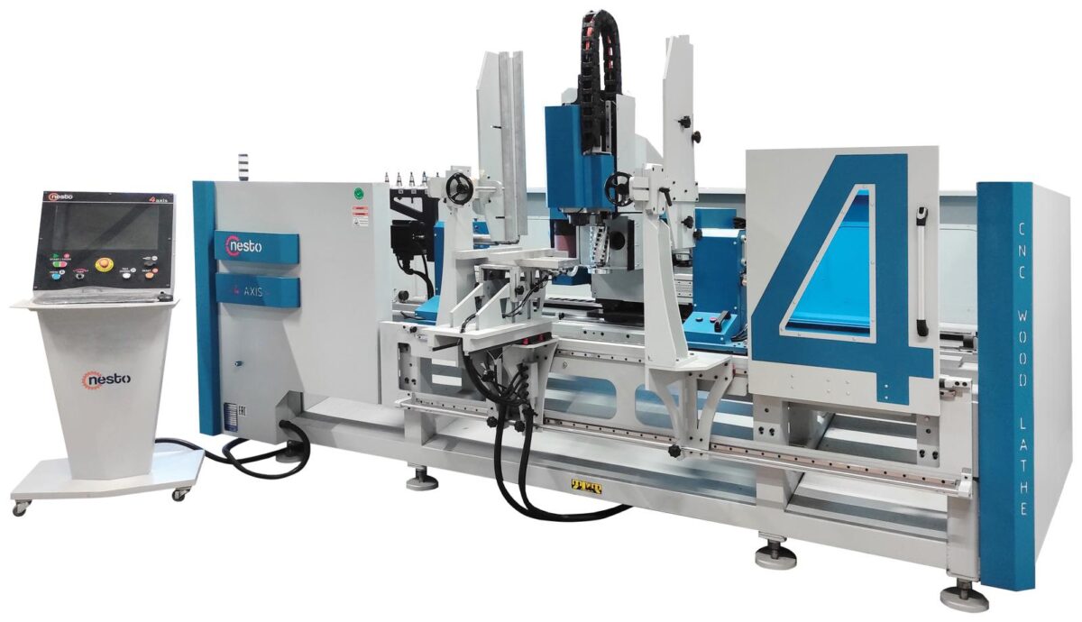 مخرطة خشب CNC Pro بأربعة محاور