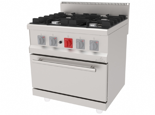 أتالاي موقد غاز بأربع شعلات وفرن AGK-870