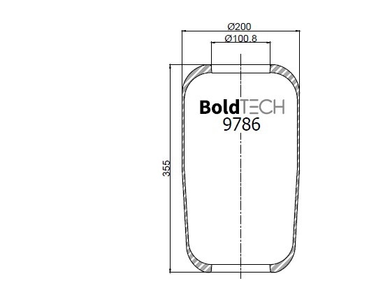 9786 R BoldTech Air Spring for Cab, Seat and Lift Systems, Vehicle Air Bellows