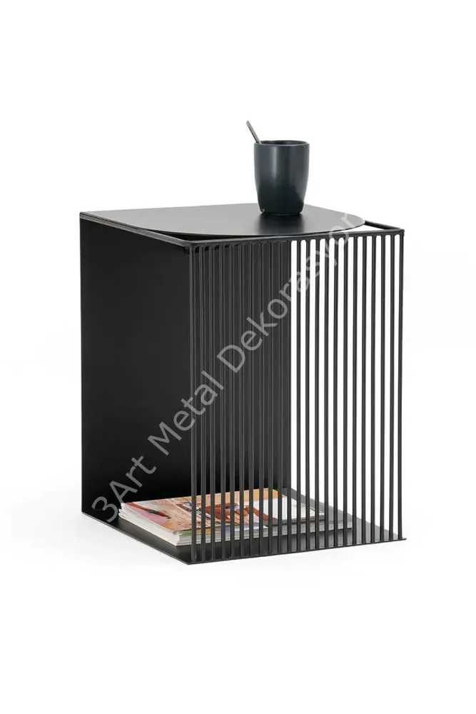 Decorative Single C-Shaped Metal Side Table