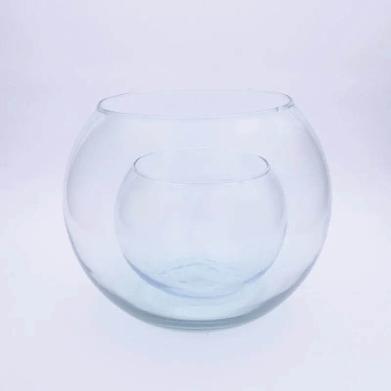 Double glass fishbowl aquarium