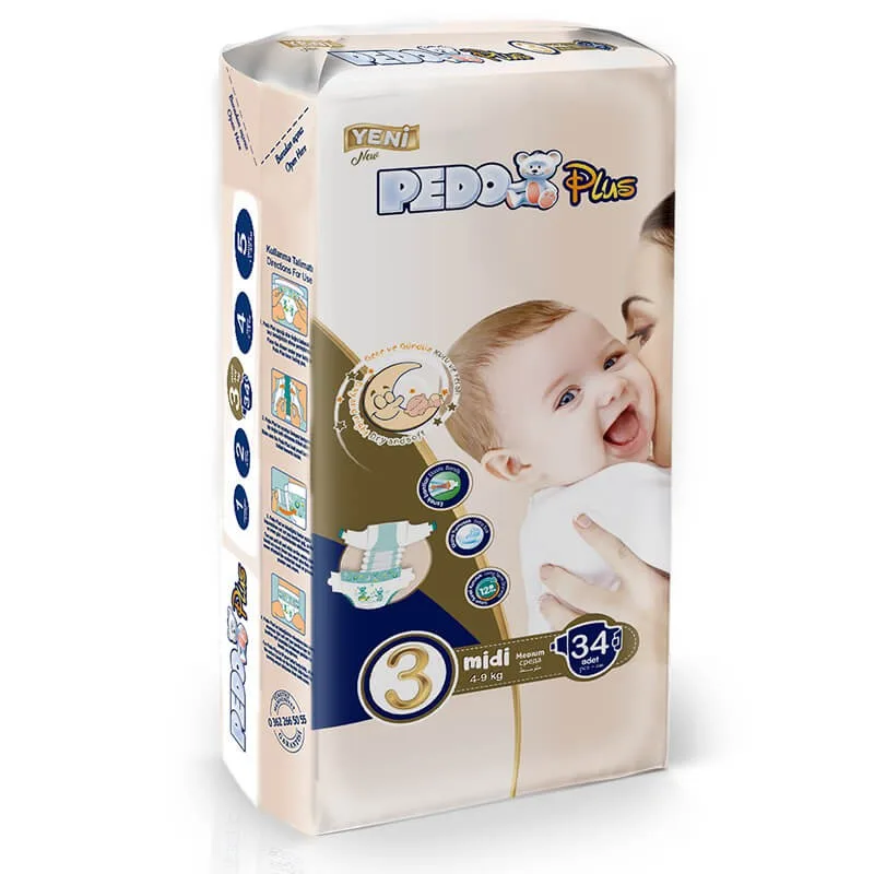 حفاضات أطفال Pedo مقاس 3 Midi