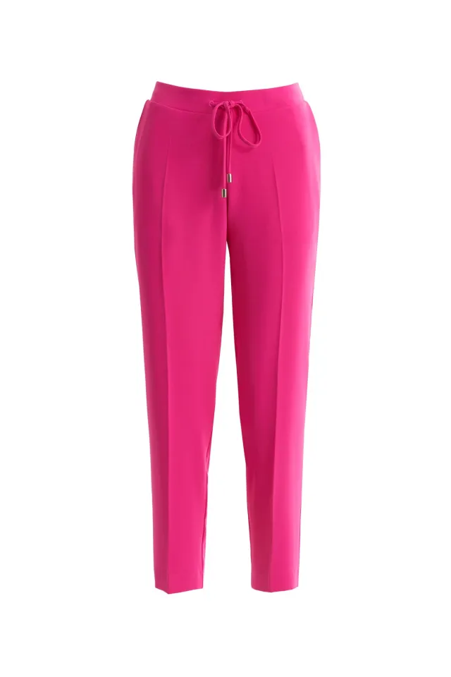 Pink Pipe-Leg Tracksuit with Drawstring
