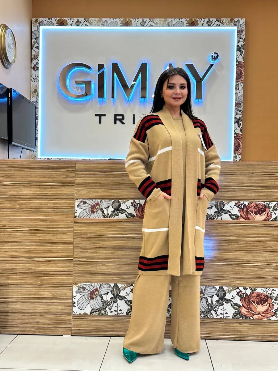 Gimay Triko three-piece knit set model 22056
