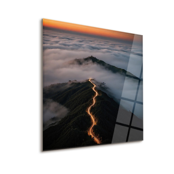 Misttrail glass wall art