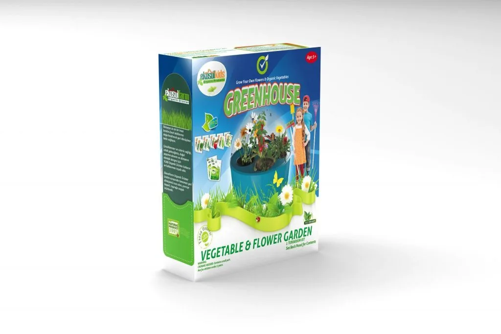 Plant growing kit with worm fertilizer