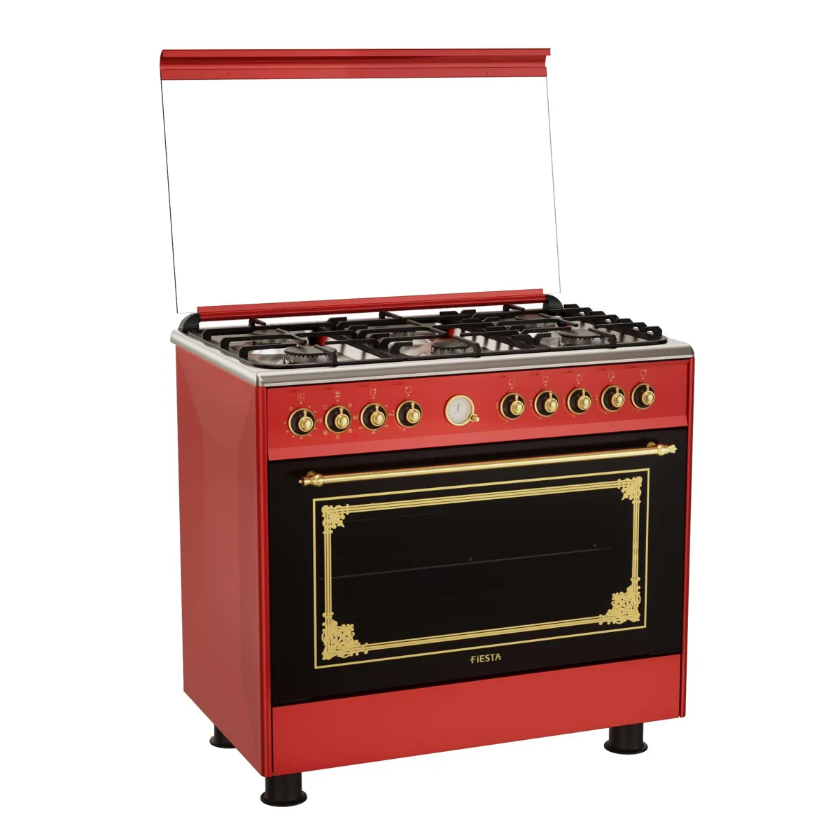 طباخ غاز قائم 90×60 بست شعلات طراز FO 96G6 SRRA