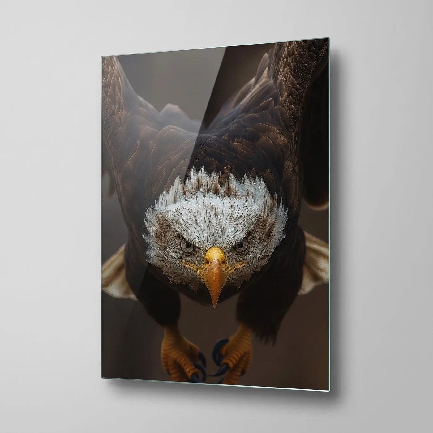 Yakin Cekim Kartal Dikey glass wall art