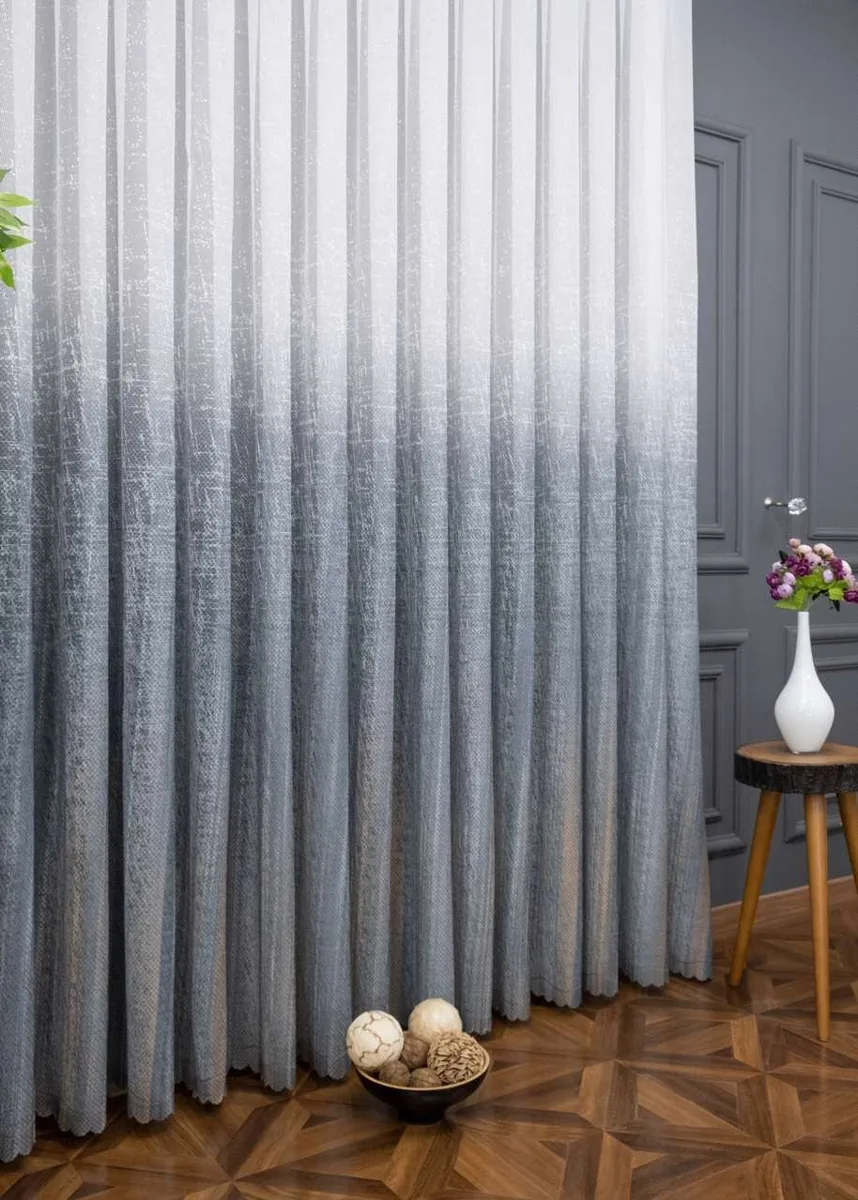 Pardes Damascus tulle curtain, grey