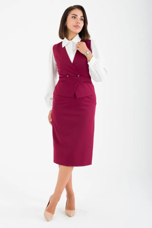 CAMROSE Burgundy Office Suit