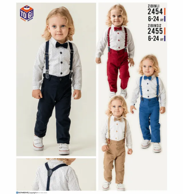 Togi Baby Boys’ Dotted-Shirt and Suspender Outfit 2454