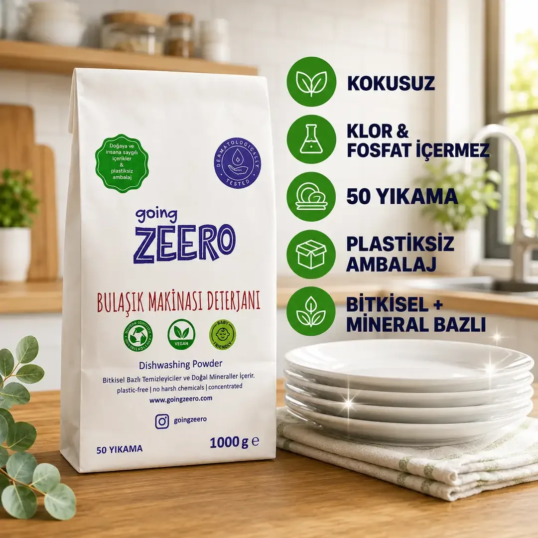 ZEERO natural dishwasher detergent 50 washes