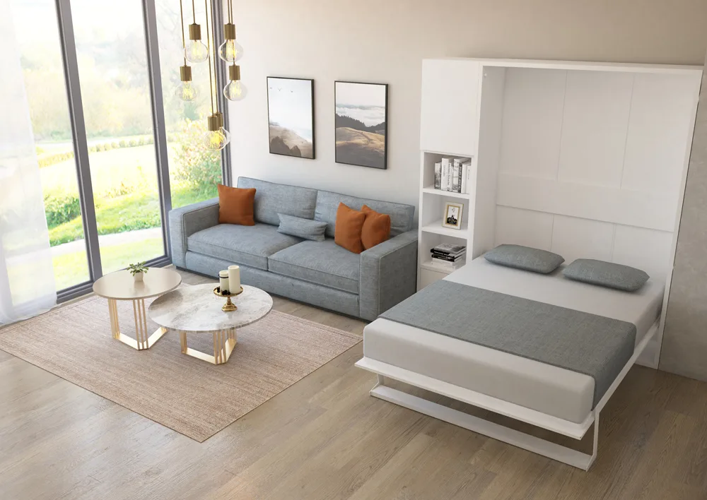 Double wall bed with table Frogg