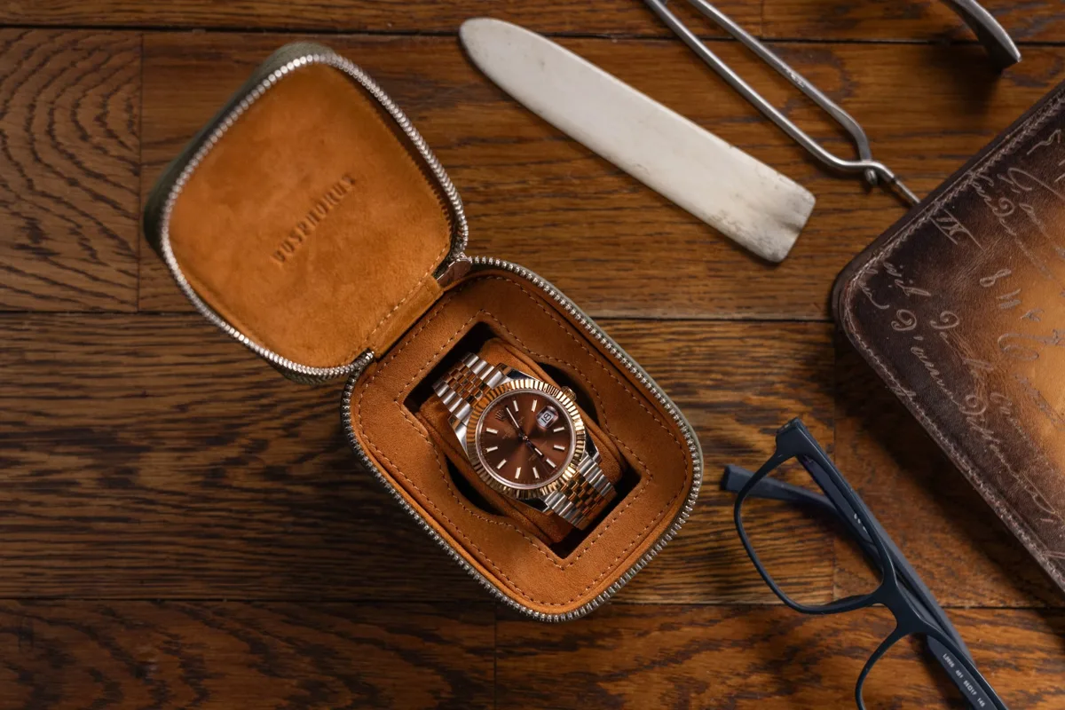Ephesus leather watch case