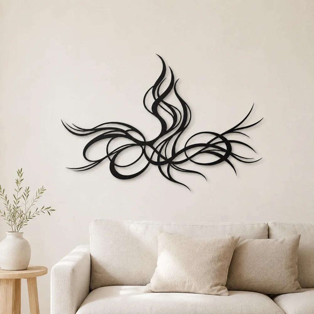 Rising Energy Lines Metal Wall Art