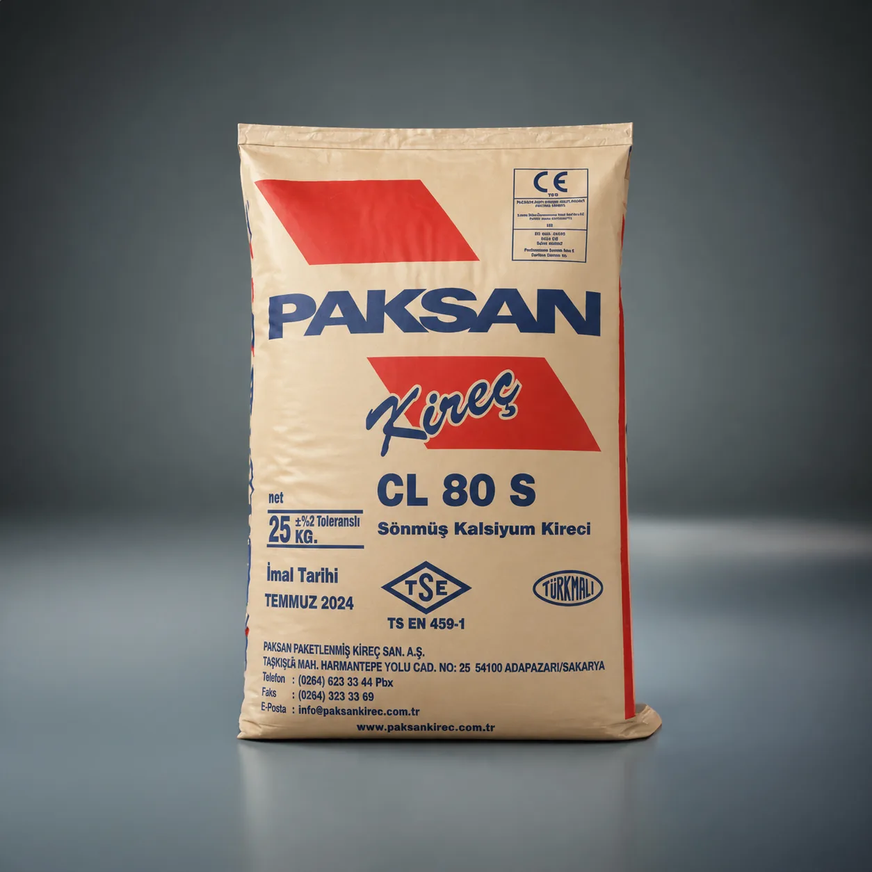 جير بناء مطفأ PAKSAN في أكياس 25 kg