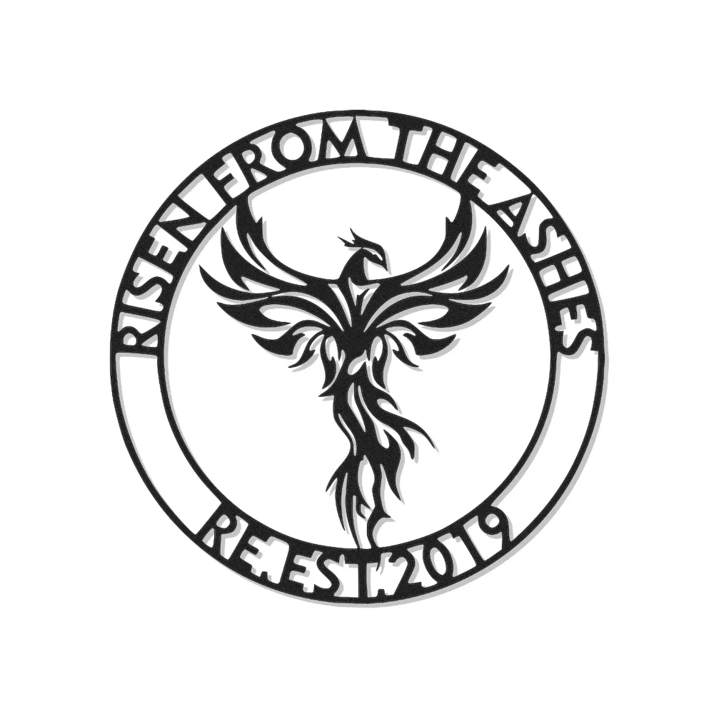 Phoenix Rising LED Metal Sign