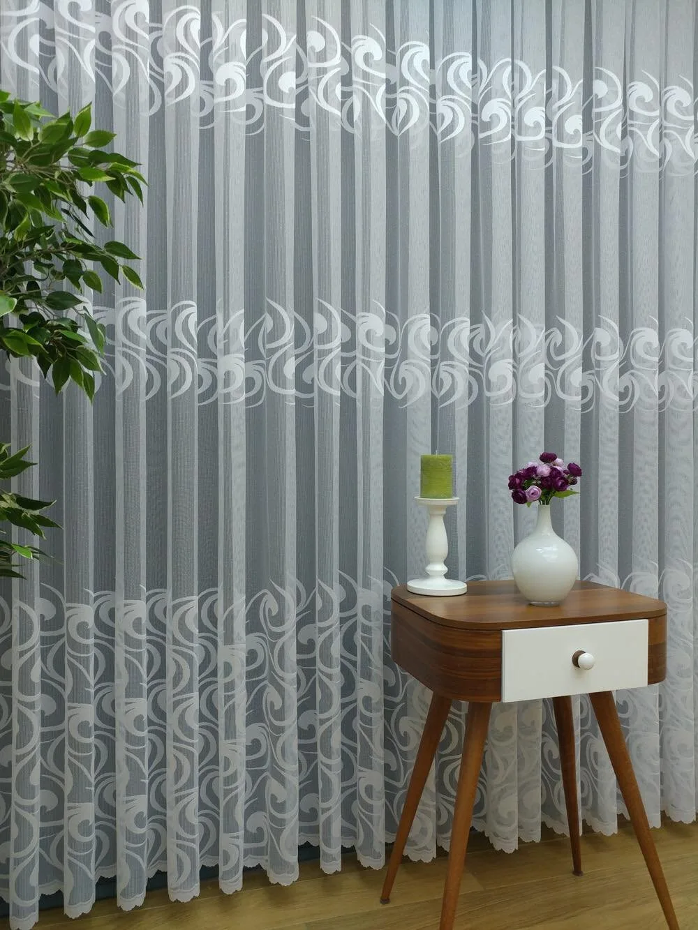 Knitted tulle curtain BT721