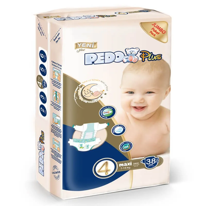 حفاضات أطفال Pedo مقاس 4 Maxi 38 Adet