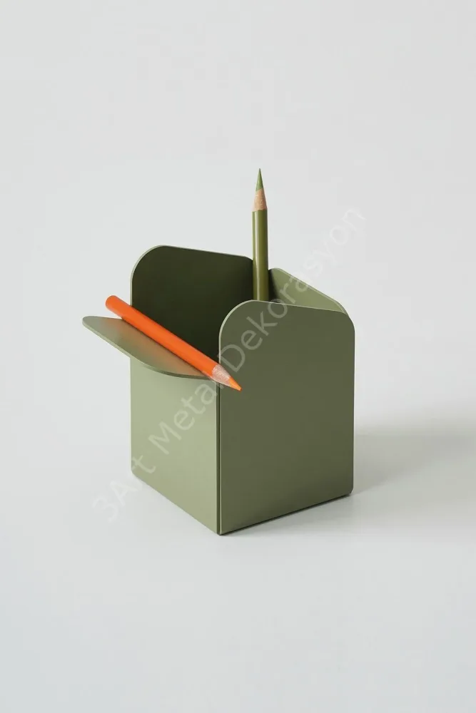 Decorative Metal Pen Holder