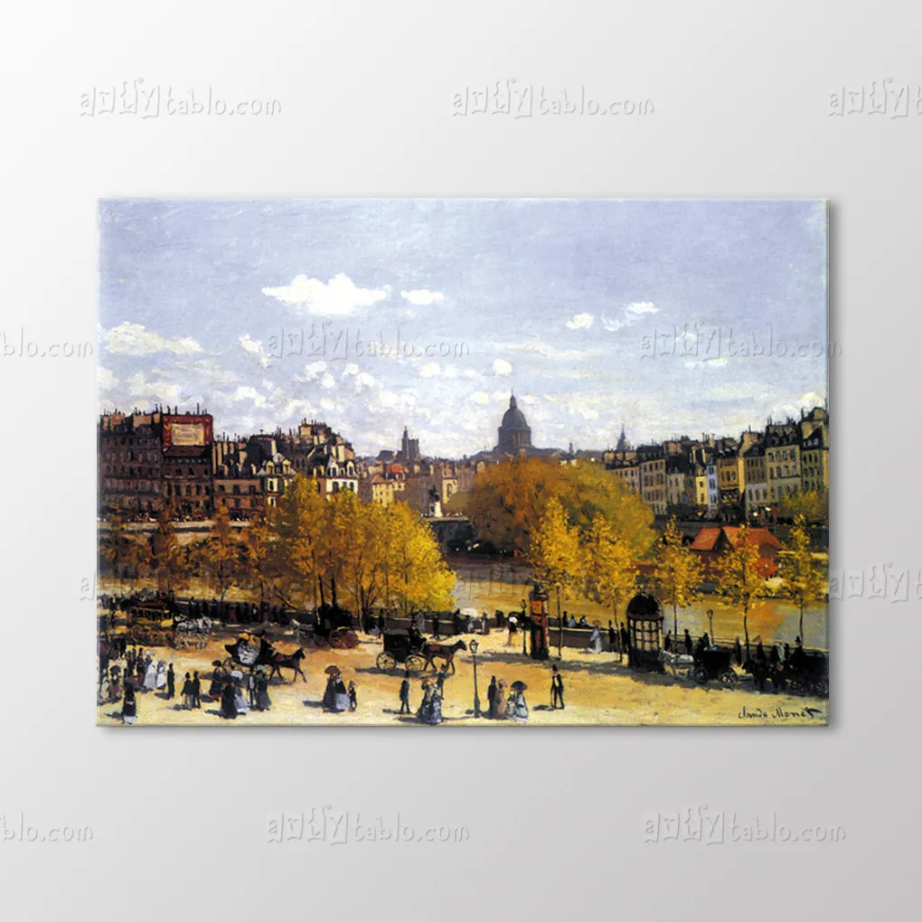 Louvre Quay 1867 canvas wall art