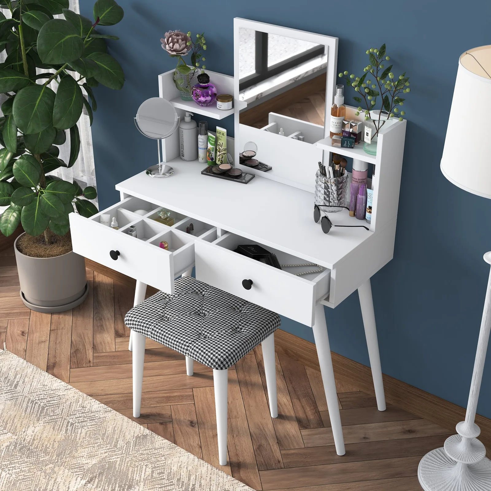 Vanity table with pouf Rani BJ102
