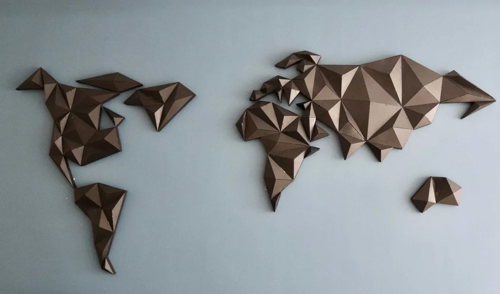 Metal World Map