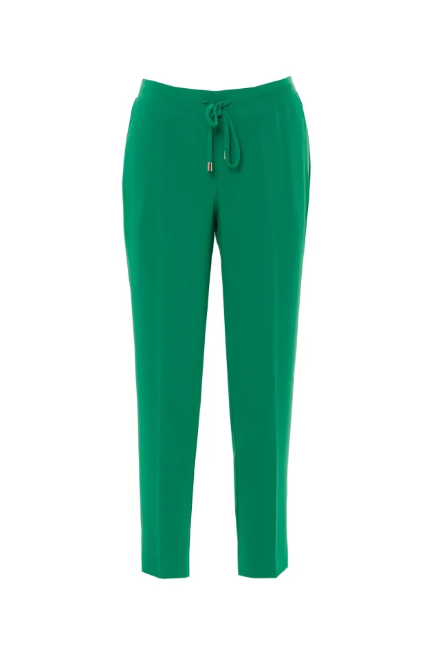 Dark Green Pipe-Leg Tracksuit with Dark Drawstring