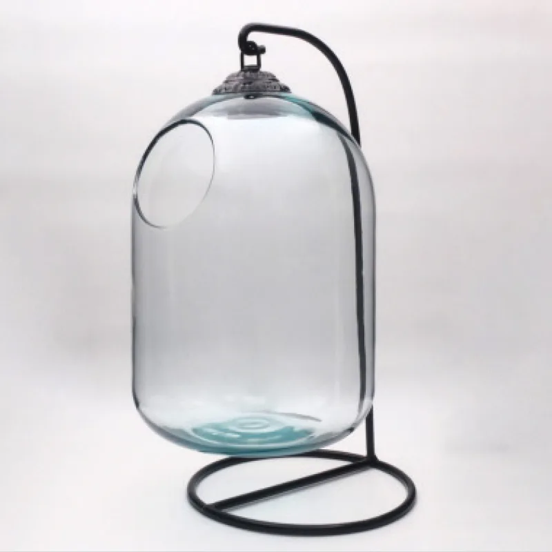 Large hanging glass bowl