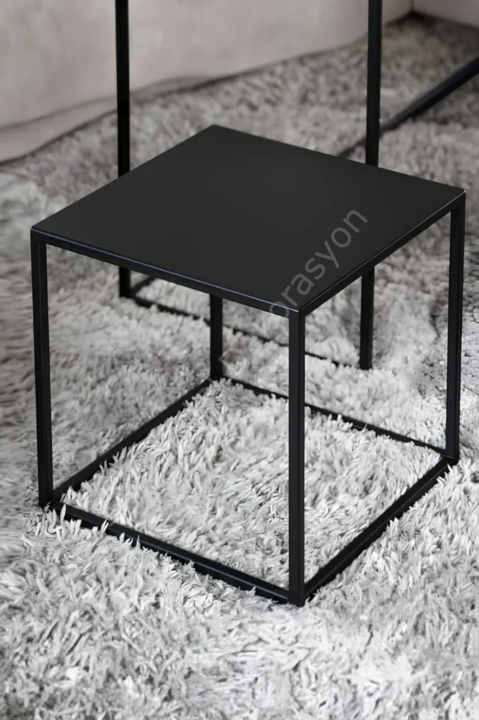 Dekoratif Yan Sehpa 2li Zigon Sehpa metal wall art