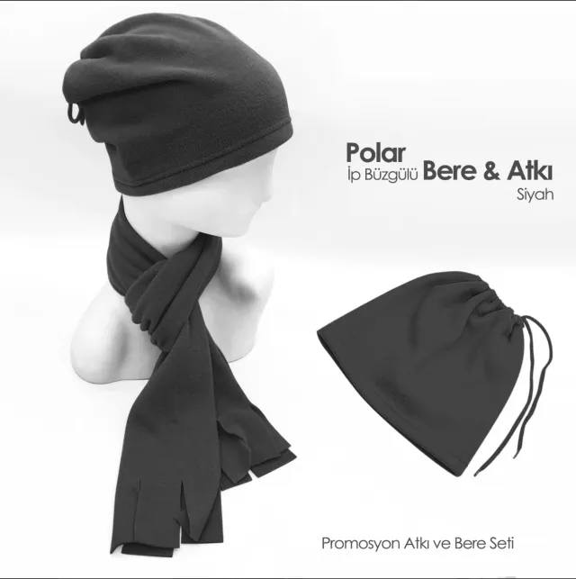Gathered Beanie & Scarf Set – 6517
