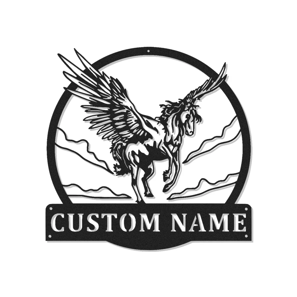 Pegasus LED Metal Wall Art