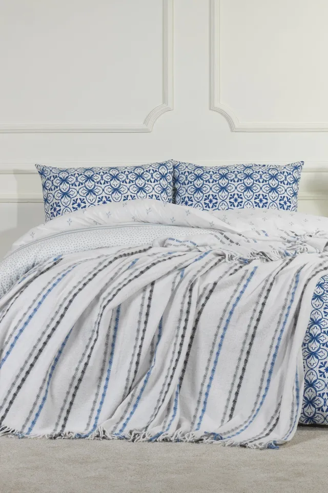 Elart Arden Cotton Blanket Double (200x220 cm) Gray