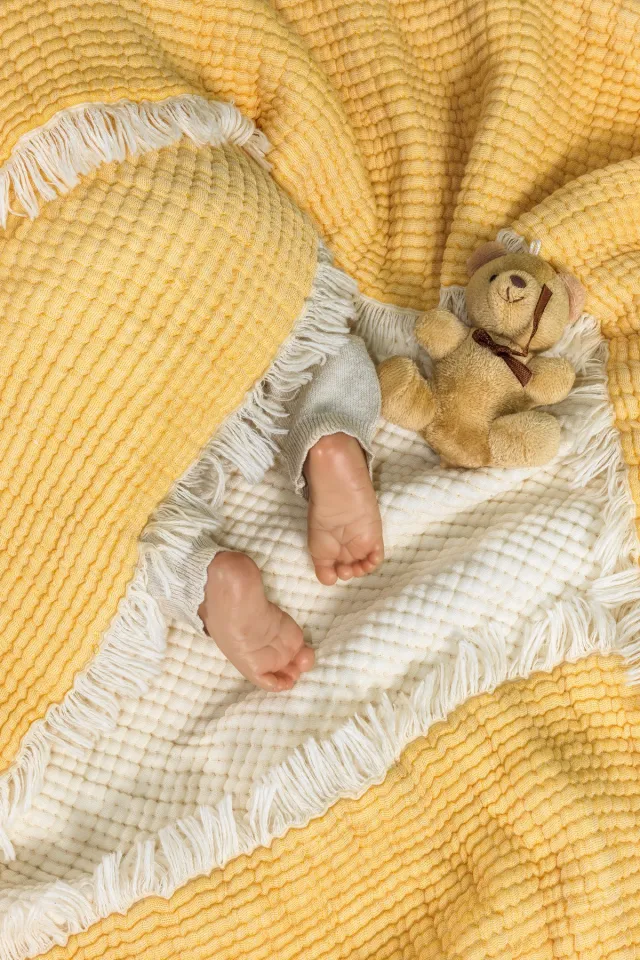 Elart Rubby Muslin Baby Blanket (100x120 cm) Yellow