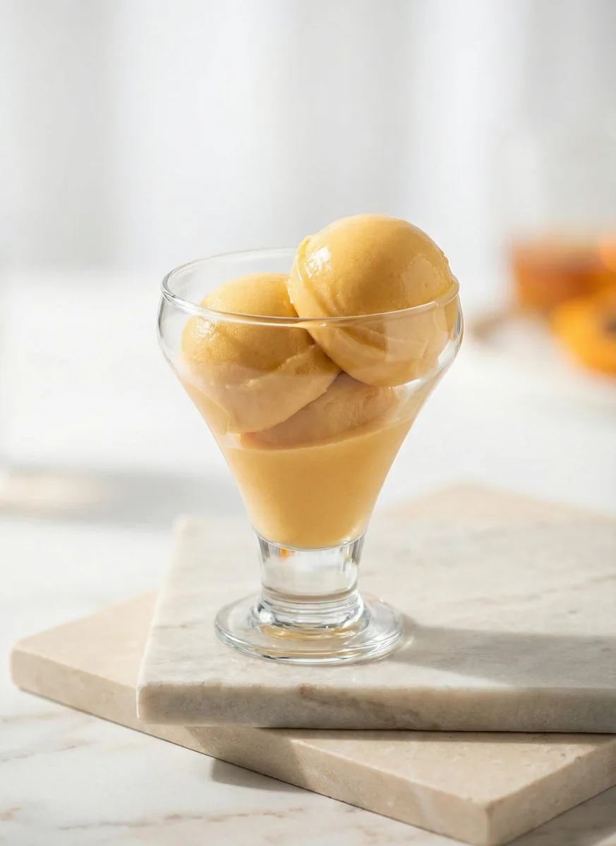 Frosty glass ice cream and dessert bowl