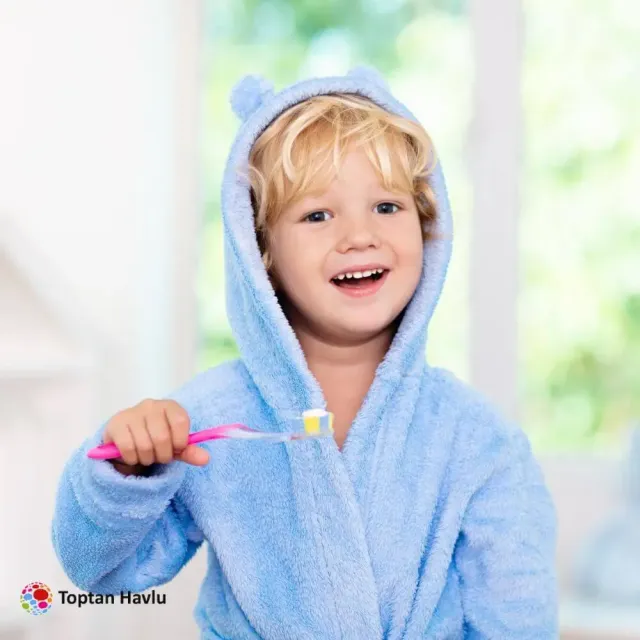 Hooded Kids Bathrobe