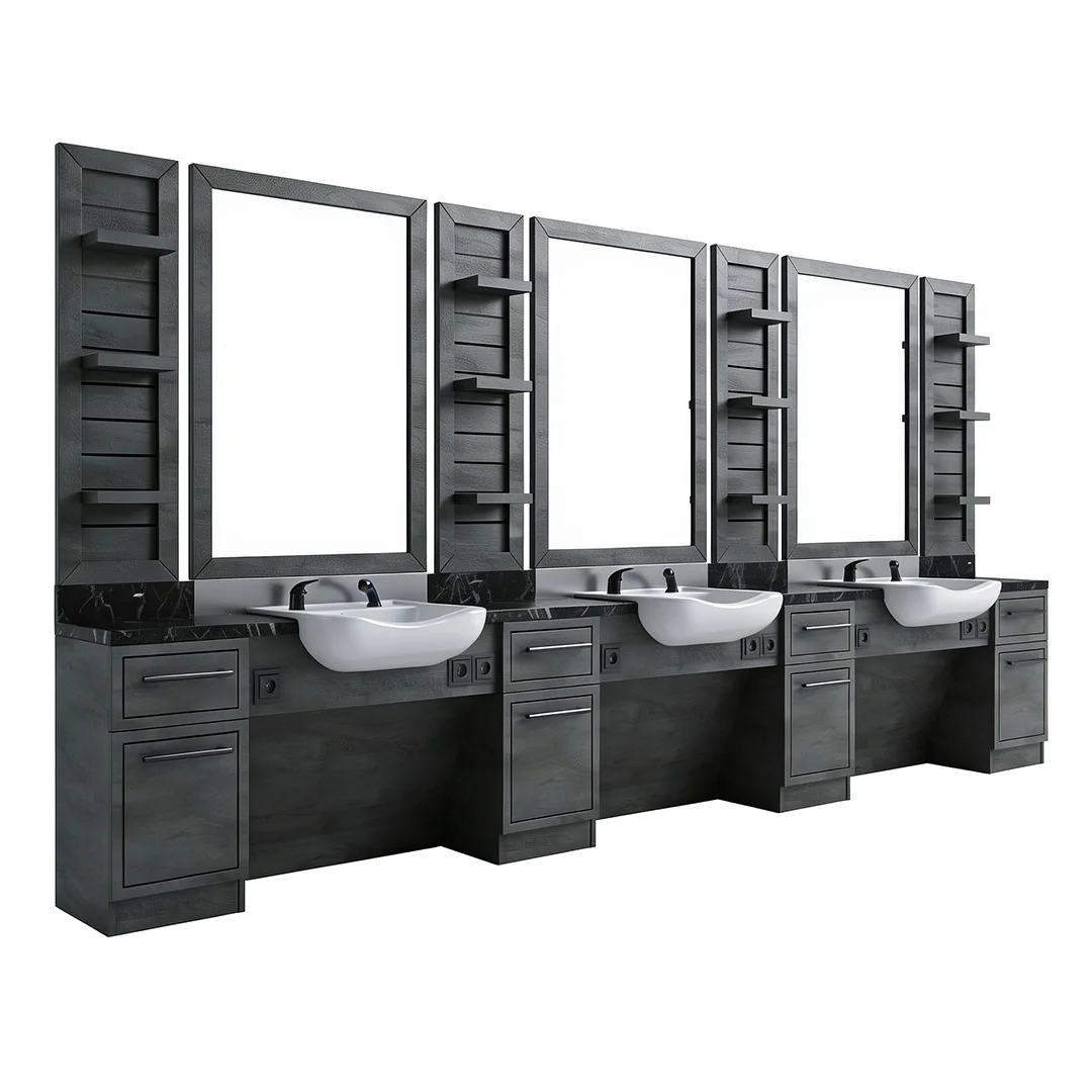 Altair salon mirror and basin station