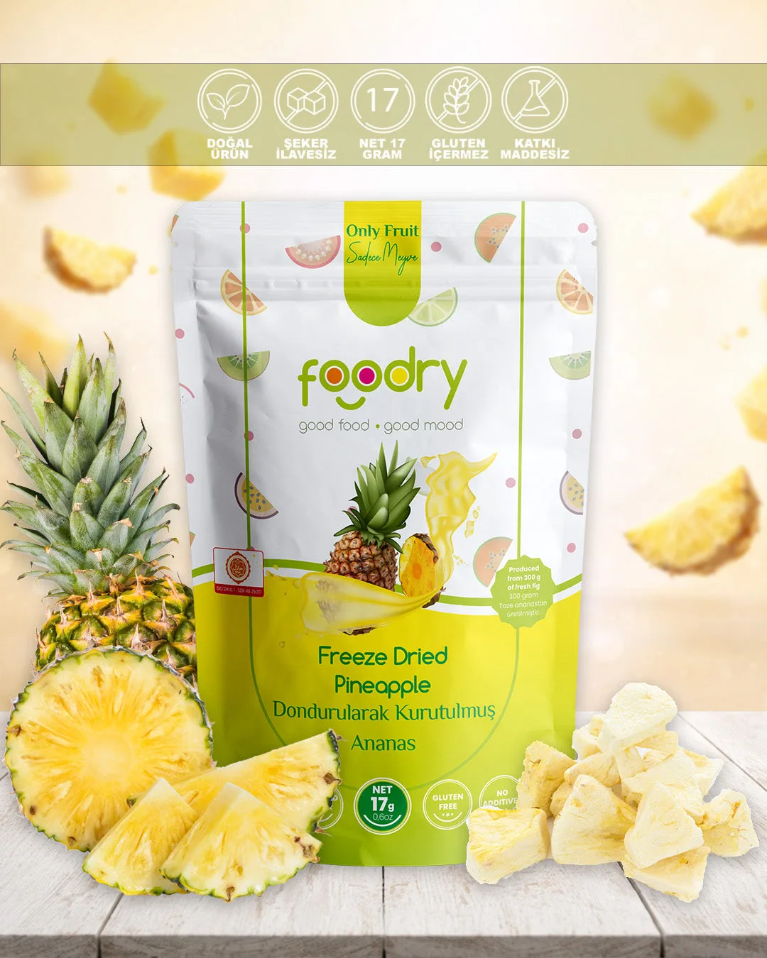 Foodry Freeze Dry Pineapple 17 g