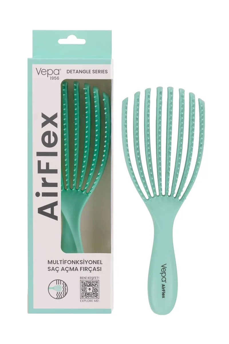 Airflex detangling brush, aqua green