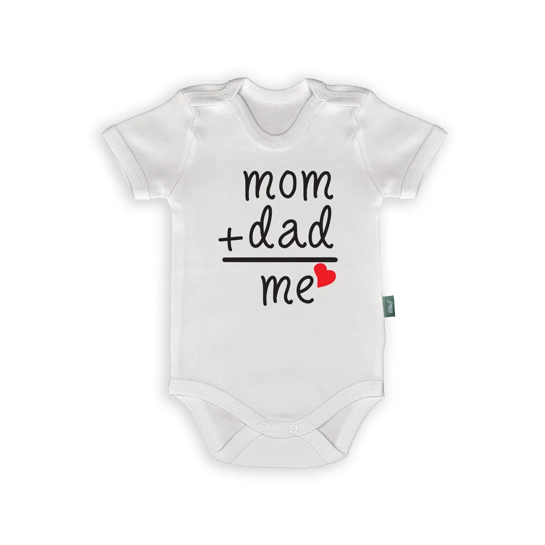 Cotton Baby Bodysuit Mom + Dad = Me
