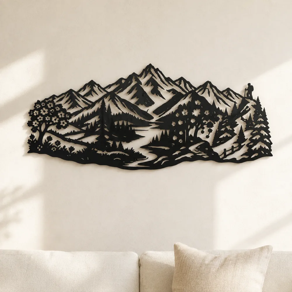 Four Seasons Peaks Metal Wall Art