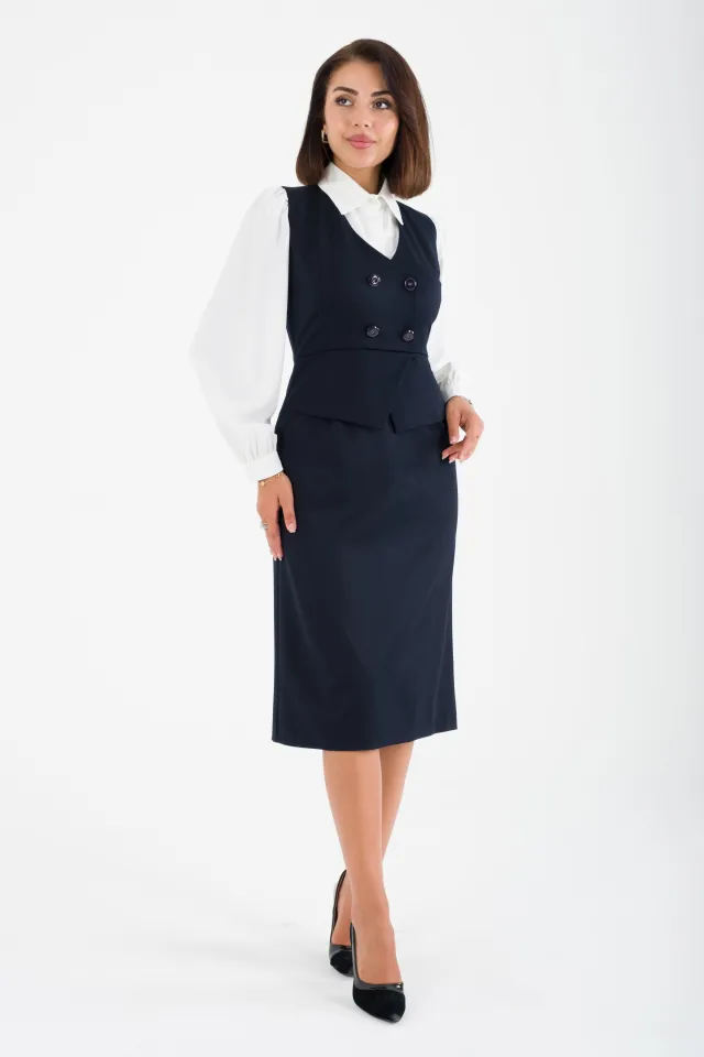 LACOMBE Navy Office Suit