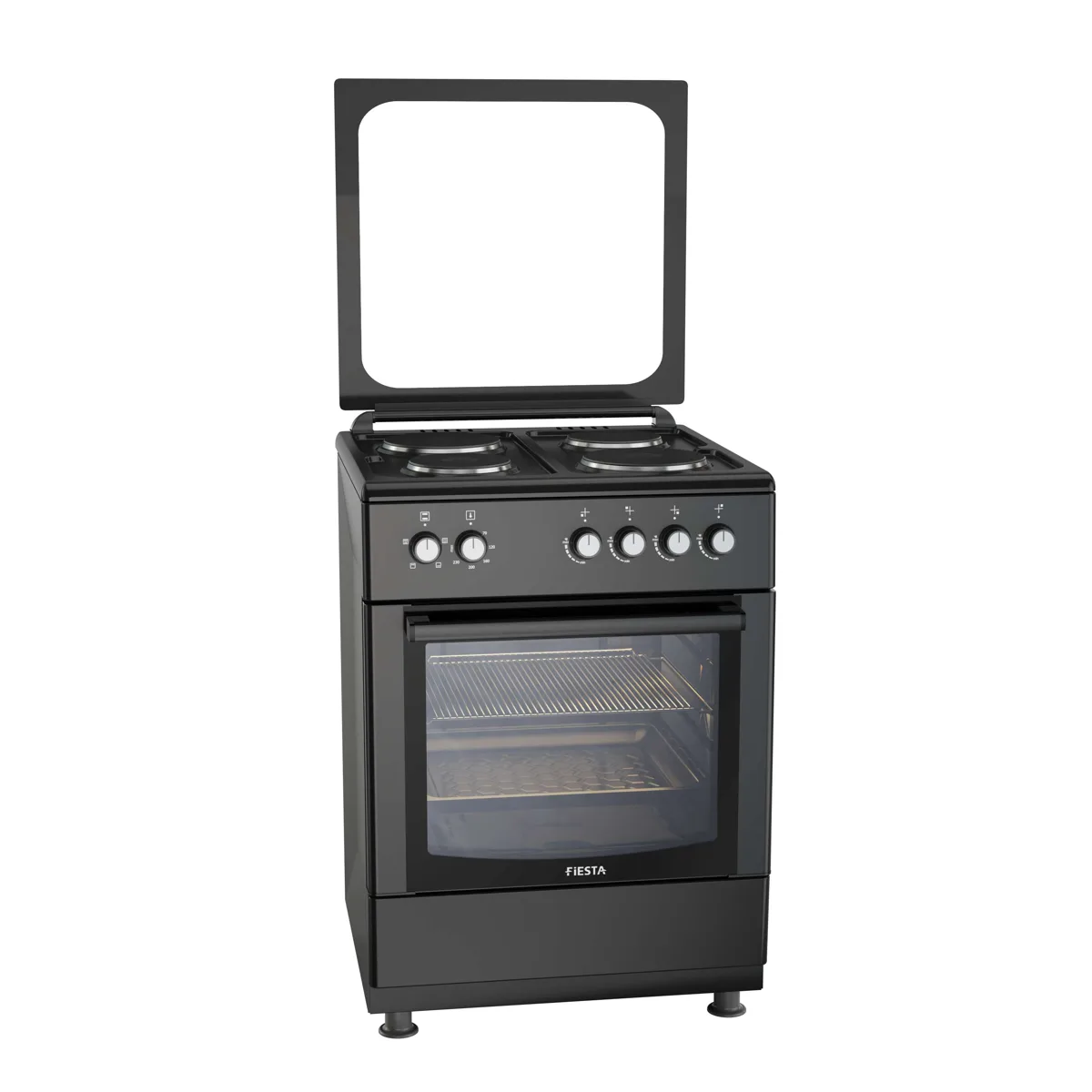 طباخ كهربائي قائم 60×60 بأربع سخانات وفرن كهربائي طراز FO 66E4 B